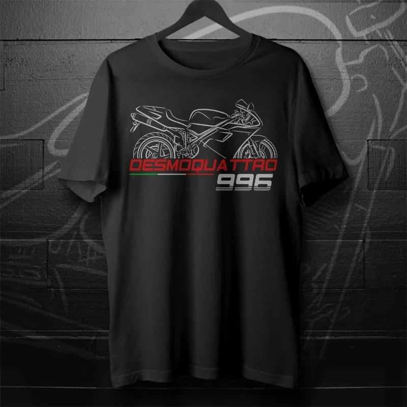 

2025 Man T Shirt Casual Ducatis 996 T shirt Motorcycle Graphic Summer Short Sleeves 100% Cotton S-3XL Cool Tee