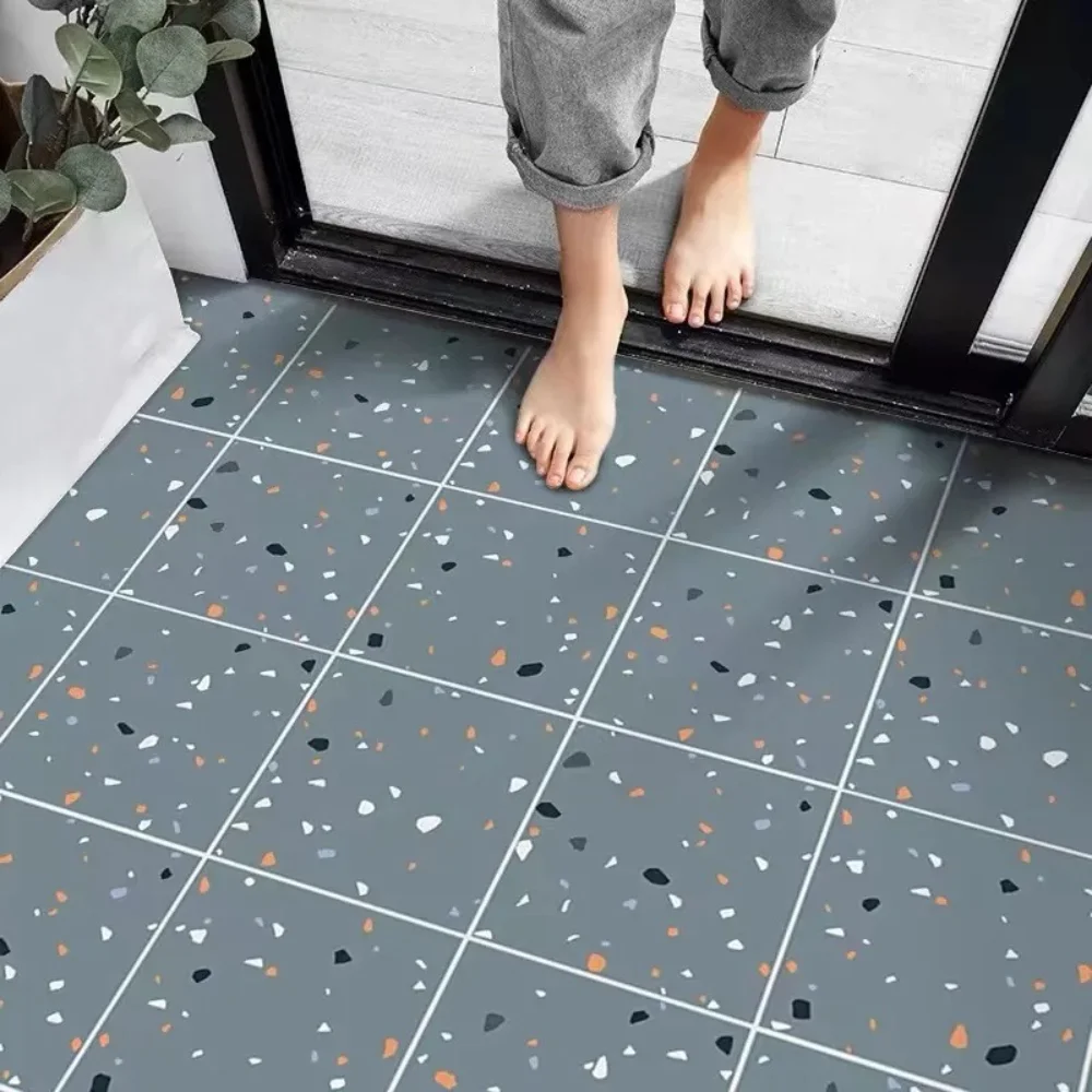 Adesivi per piastrelle per pavimenti decorazione per bagno impermeabile ristrutturazione autoadesiva resistente all'usura per pareti di sfondi per decorazioni per la casa