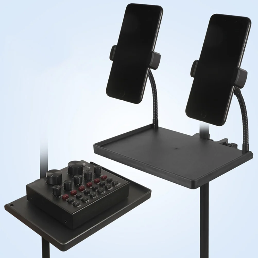

Shelf Tray Music Stand Microphone with Holder Multifunction Accessory Plastic Clamp-on Accessories