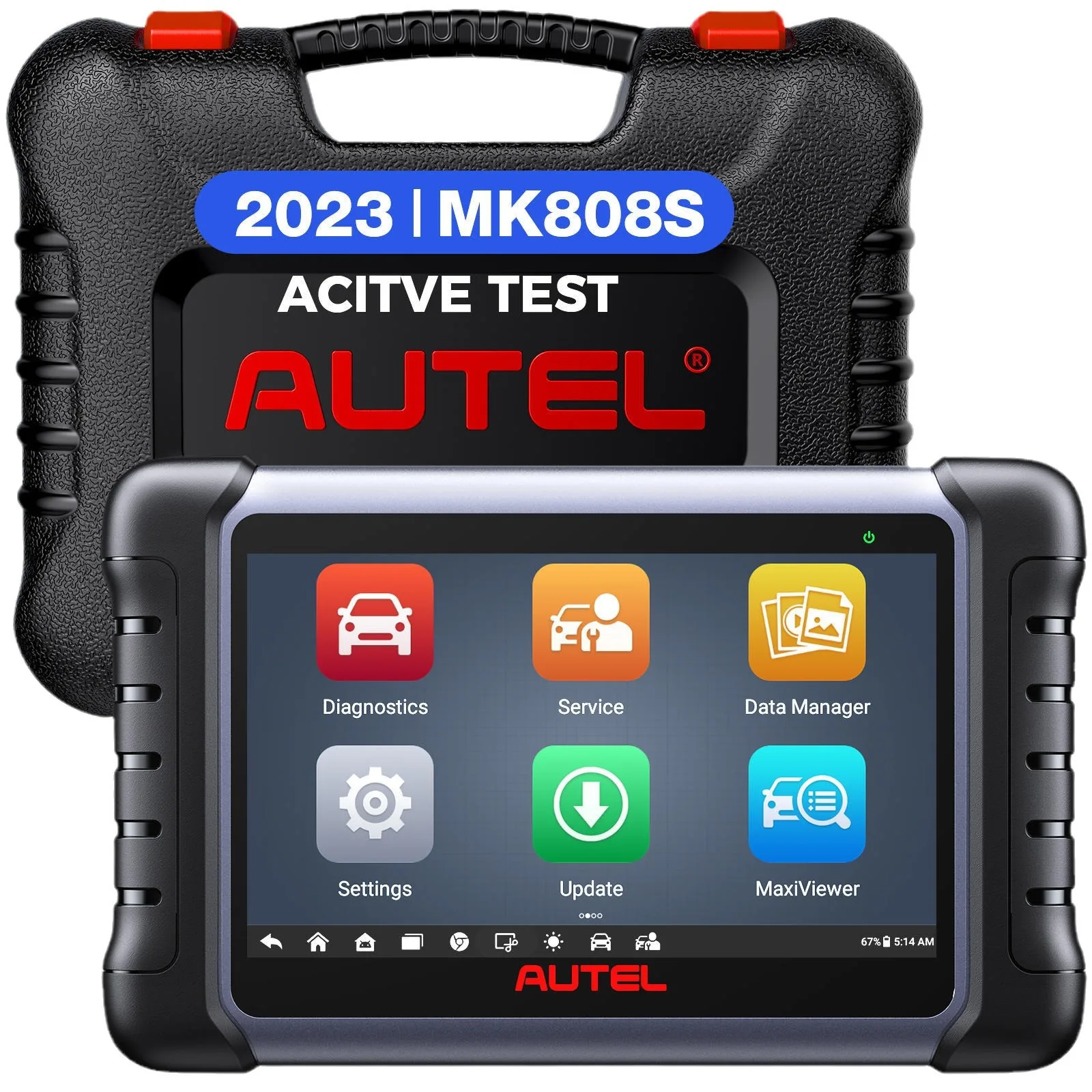 

OBD-сканер, Maxicom Mk808S OBD2 считыватель кодов, диагностический сканер, инструмент для автомобилей и грузовиков с 1-летней гарантией анализатора двигателя