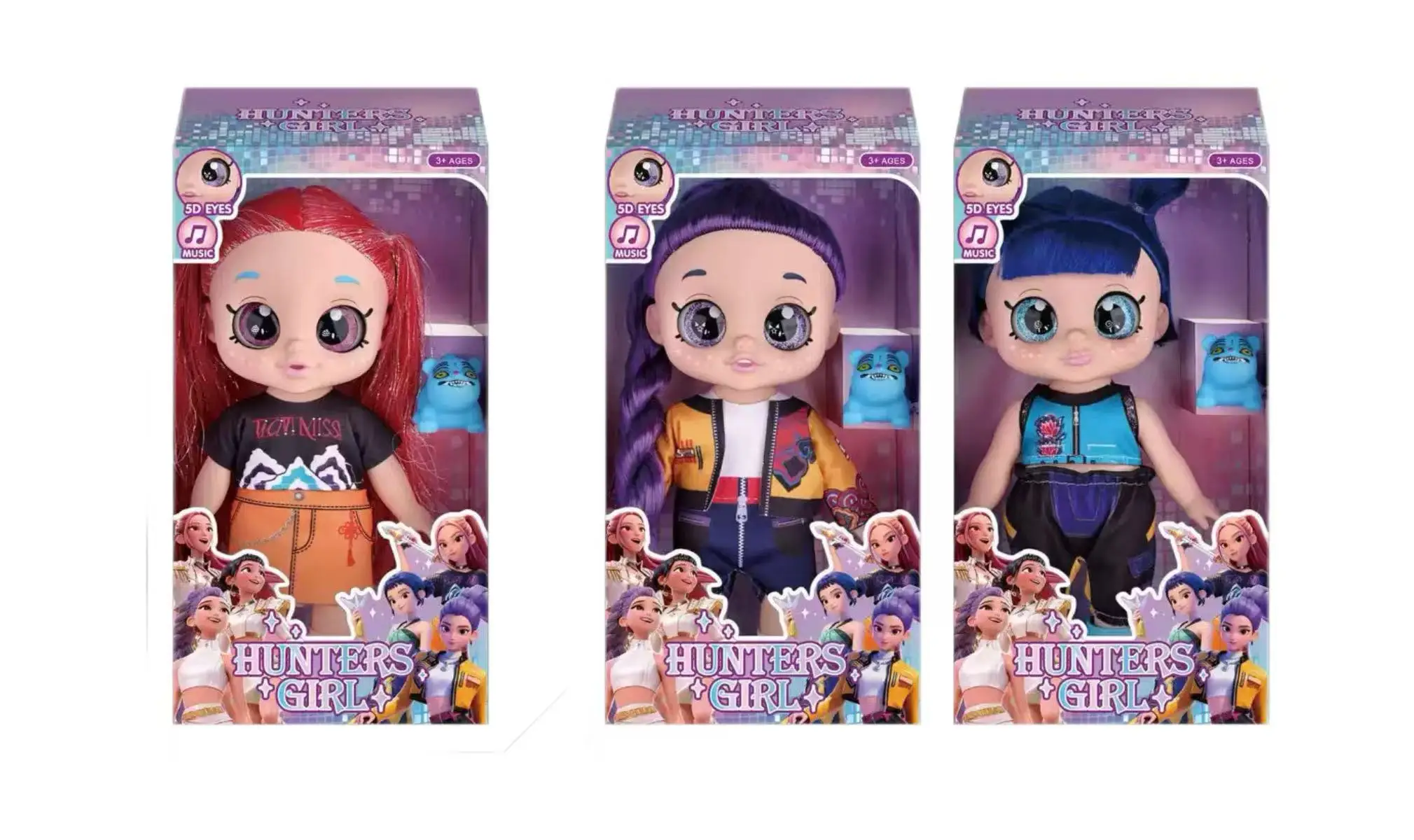 ตุ๊กตาไวนิลร้องเพลงได้ ขนาด 10 นิ้ว 5 ข้อต่อ 5D ตาโต หน้ากลม น่ารัก สไตล์ K-pop วง Witch Hunter รุ่น Mini Tiger ขายดี ปี 2026