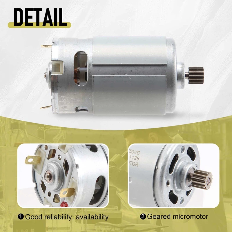 RS550 DC Motor 8.2Mm 14 Teeth Gear Mini Motor 21V 29800RPM Electric Saw Motor For Reciprocating Rechargeable Hand Saw