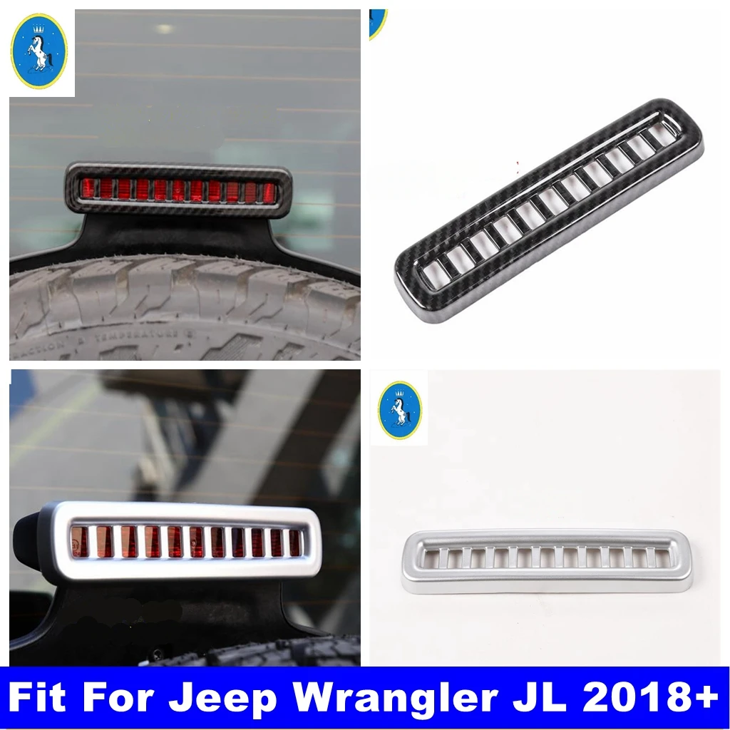 

Rear High Position Brake Parking Lights Lamps Protection Cover Trim For Jeep Wrangler JL 2018 - 2020 Auto Interior Accessories