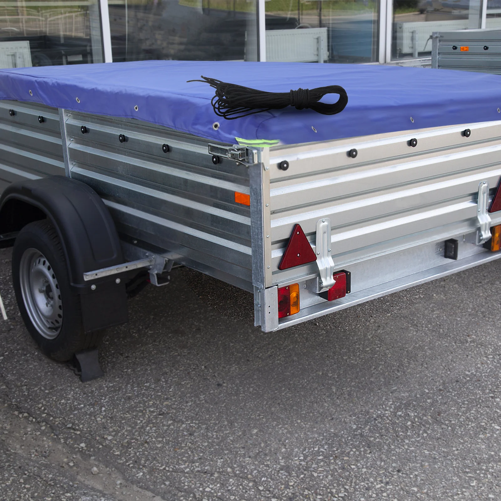 

Trailer Protection Covers 420d Oxford Cloth Waterproof Tarp Easy Installation Comprehensive Weatherproof Shielding