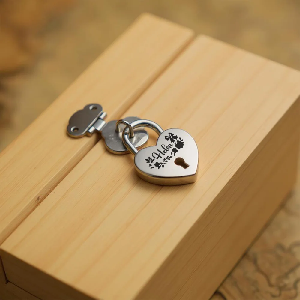 

1PC Colorful Gift bow flower Custom Name Love Padlock Travel Bridge Padlock Wedding Keyed Padlocks Drawer Lock