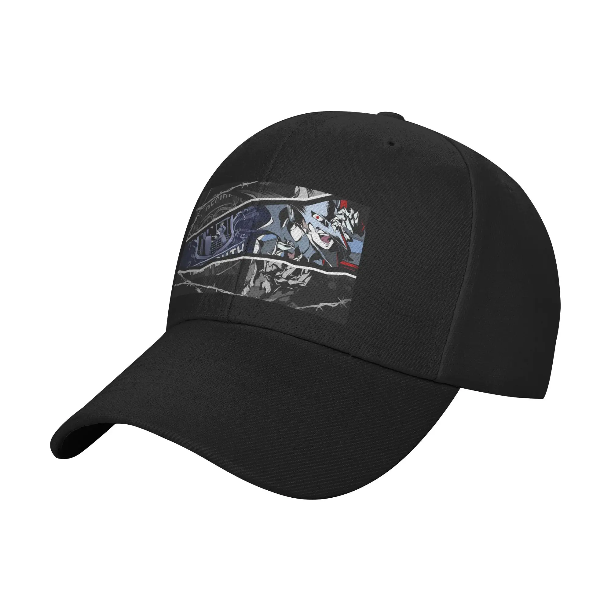 Unhinged Goro Akechi Battle Victory Screen Trendy Baseball Cap Halloween Metal Buckle Trucker Cap