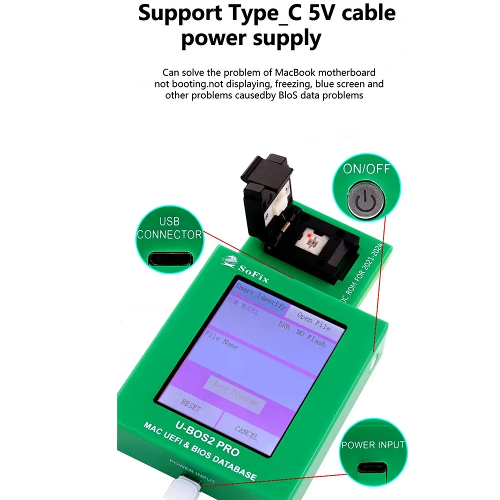 SOFIX U-BOS2 Pro مساعد البيانات لماك بوك 2008 إلى 2020 iMac MacBook Pro Air UEF BIOS قاعدة البيانات أداة إصلاح النسخ الاحتياطي للقراءة والكتابة #2