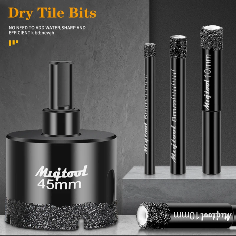 Dry Drill Bit, Marble Granite Tile Opener, Diamond Brazing, Welding Core, Dry Drill Bit, Electric Drill 30mm-65mm