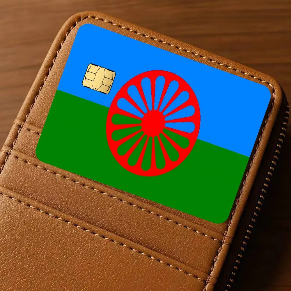 Gypsy Romani Roma Flag  Cartoon Credit Card Skin Stickers For Bank Card Bus Metro Card Sticker Waterproof Women Gift
