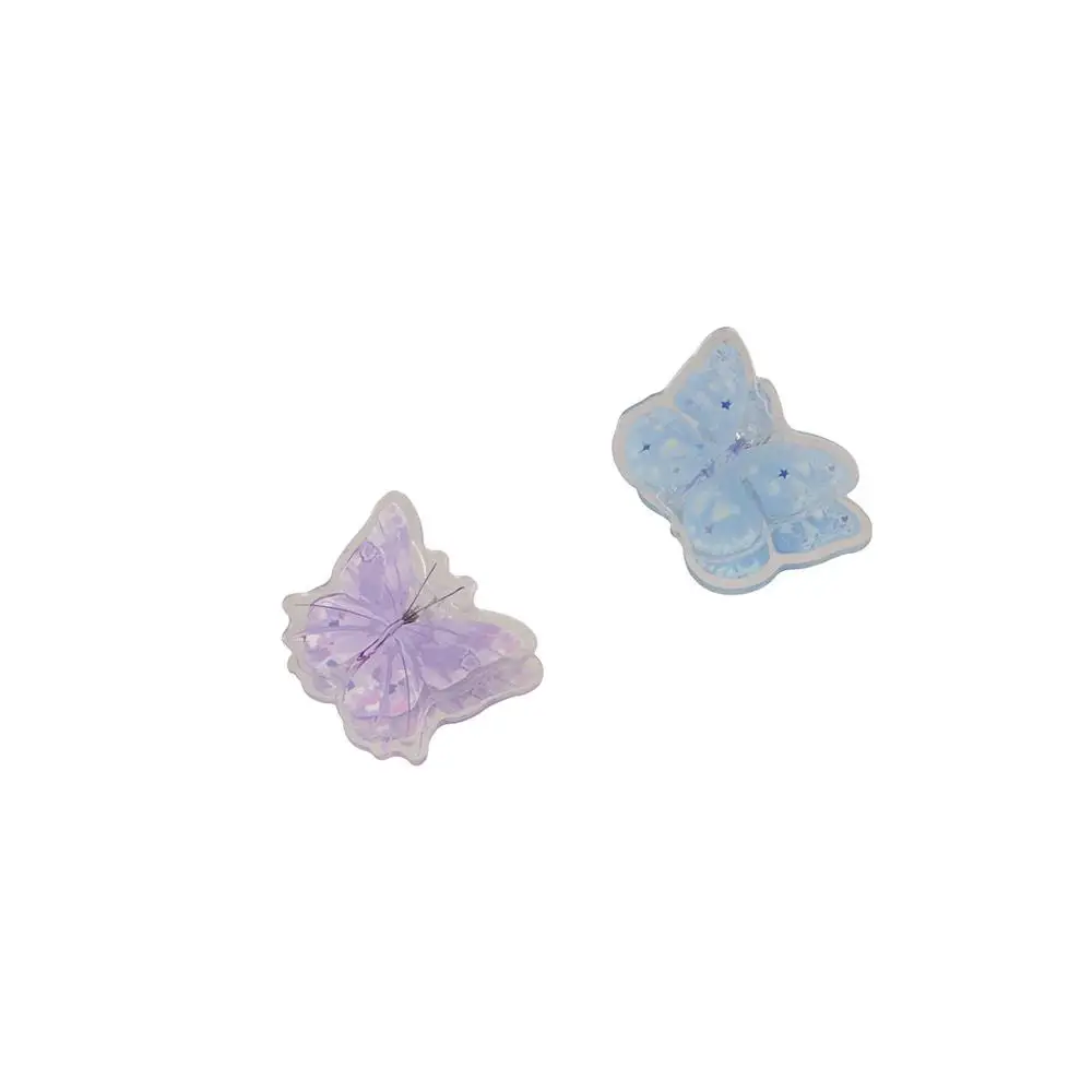 Test Paper Clip Gradient Butterfly Acrylic Paper Clip Y2k Decorative Cute PP Clip Ins Paperclip Cartoon Memo Clip Student