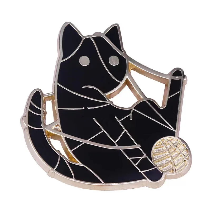 Fashion Knit Badge Yarn Art Enamel Pin Women\'s Brooch Sweater Shirt Coat Backpack Pin Cute Stuff Jewelry Accessories