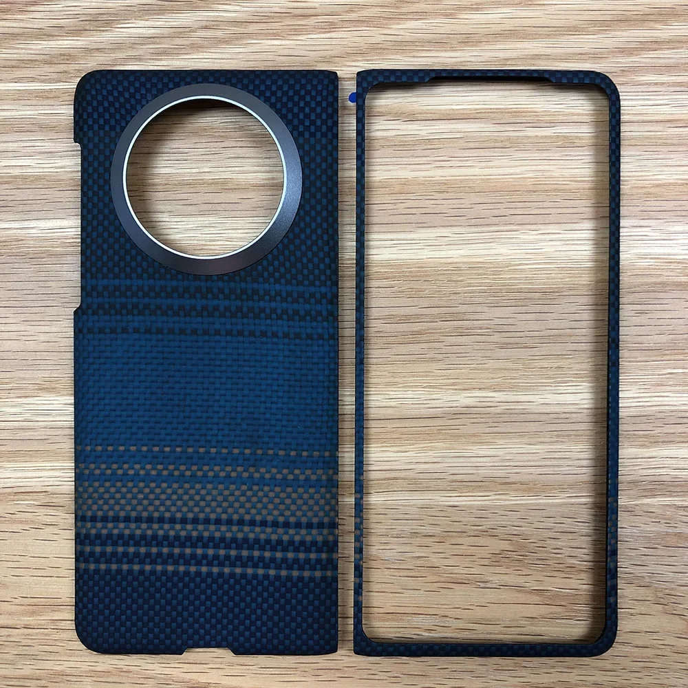 Phone blue moon case for Huawei Mate X5 Kevlar Aramid Carbon Fiber Plain Geometric lightweight Wireless charging Magnetic