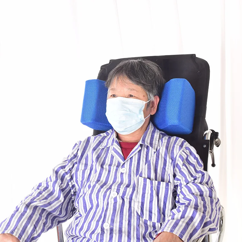 High Backrest Wheelchair Pillow Small Headrest Adjustable Angle Wheelchair Accessories Soft Sponge Breathable Fixed Pillow