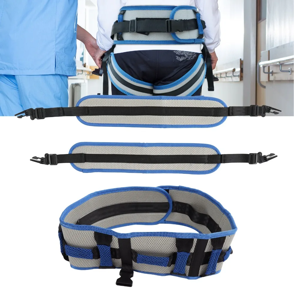 Blue Rehabilitation Transfer Belt EVA Multiple Sizes Patient Walking Aid Belt Transfer Gait Belt Disabled Daily Mobility Support