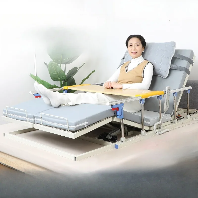 Electric get-up aid bedridden elderly care bed household paralyzed patient bed lift back leg lift turn over aid