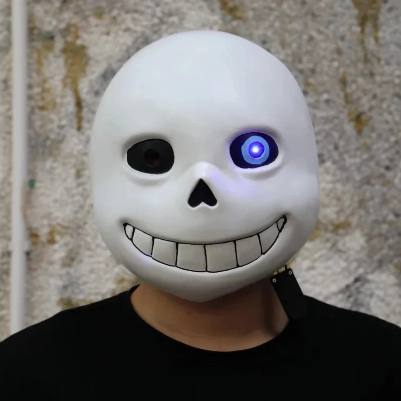e,4;v'6\k/Game Undertale Masks Sans Latex Led Light Full Head Adult Cosplay Mask Halloween Party Porp5;g'8.n/3\ - view 4