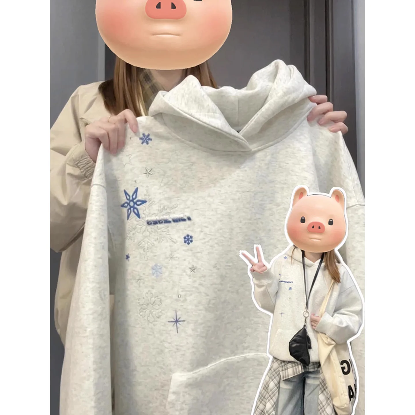 

Autumn Long Sve Hoodie ex Versatile Loose Fit Youth Trendy Casual Wear Summer 2025 Seasonal Collection Hooded Sweatirt