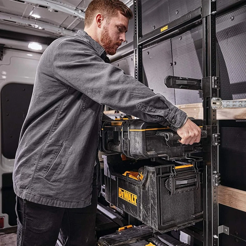 DEWALT DWST83293-1 Tough System 2.0 DS166 Stacked Storage Box Waterproof Dustproof Auto-connect Side Latches ToolBox