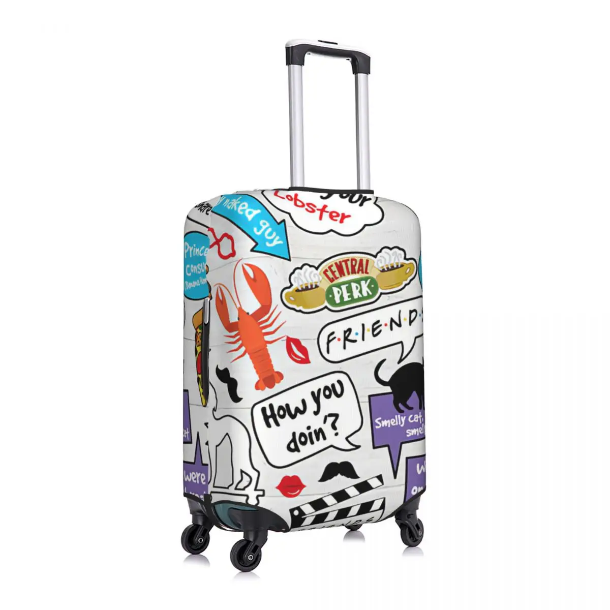 Friends Tv Show Print Luggage Protective Dust Covers Elastic Waterproof 18-32inch Suitcase Cover Travel Accessories