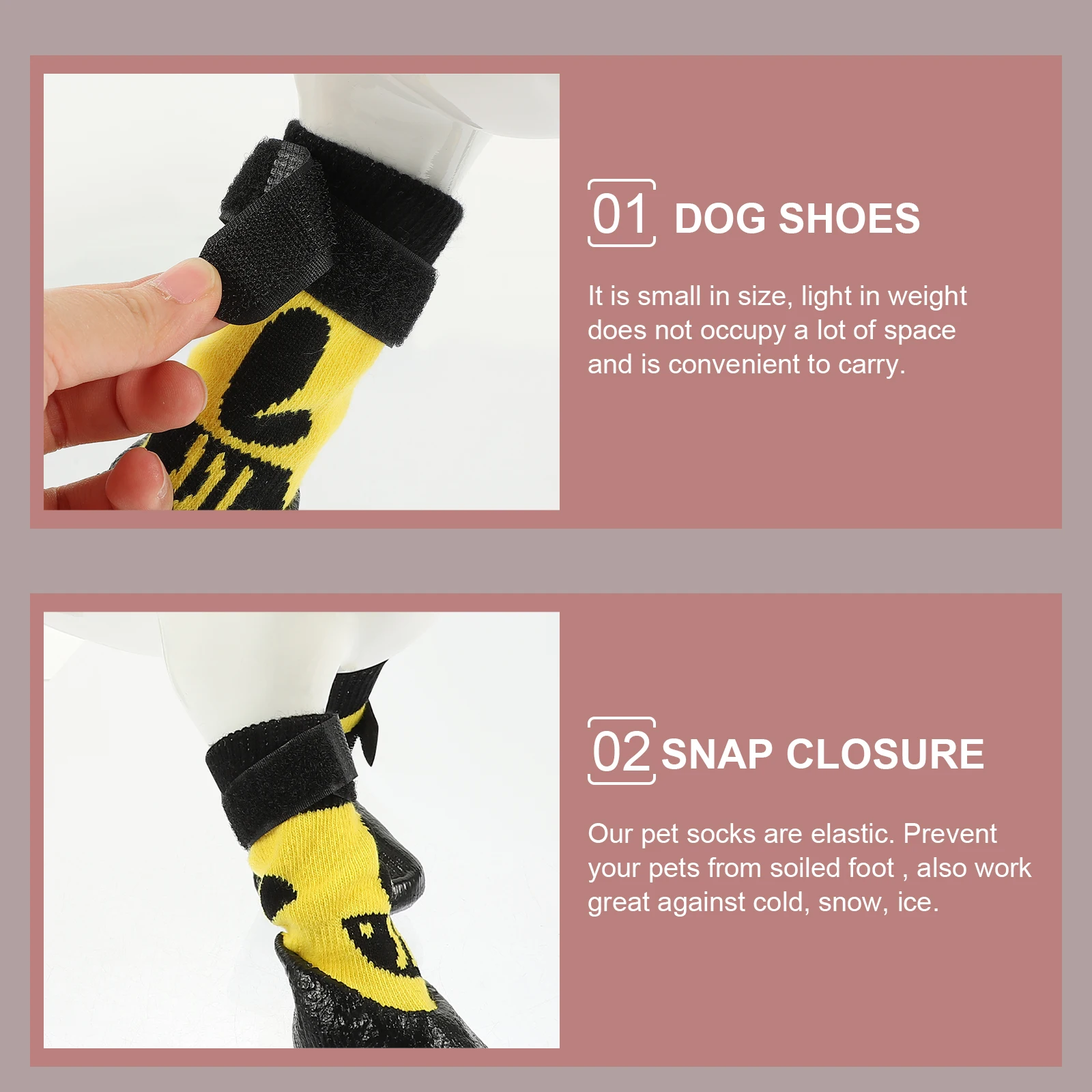 

Waterproof Shoes Reusable Paw Protectors Washable Pet Socks Adorable Accessories Rubber Socks Breathable Dog Shoe Cat Sock Small