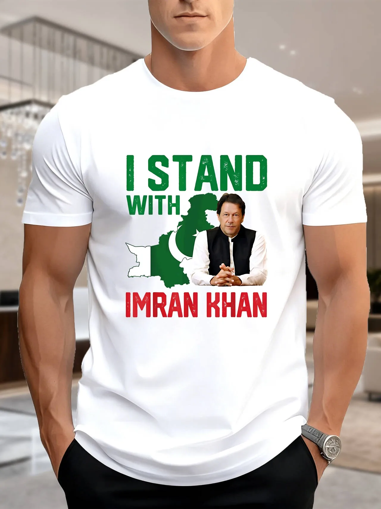 جديد وصول أزياء الرجال المطبوعة قصيرة الأكمام تي شيرت باكستان خريطة تصميم 100% القطن مريحة للتنفس لباس غير رسمي العصرية #2