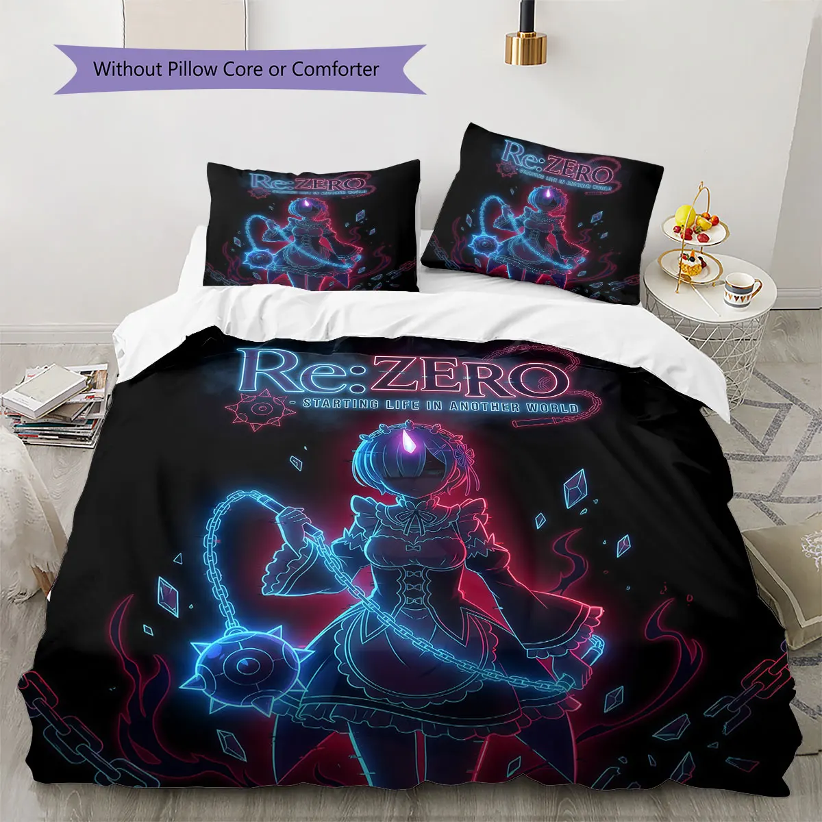 Re Zero Soft Duvet Cover Kid's Bedding Set,Extra Large Size Christmas Gifts Various Sizes Available -HE223