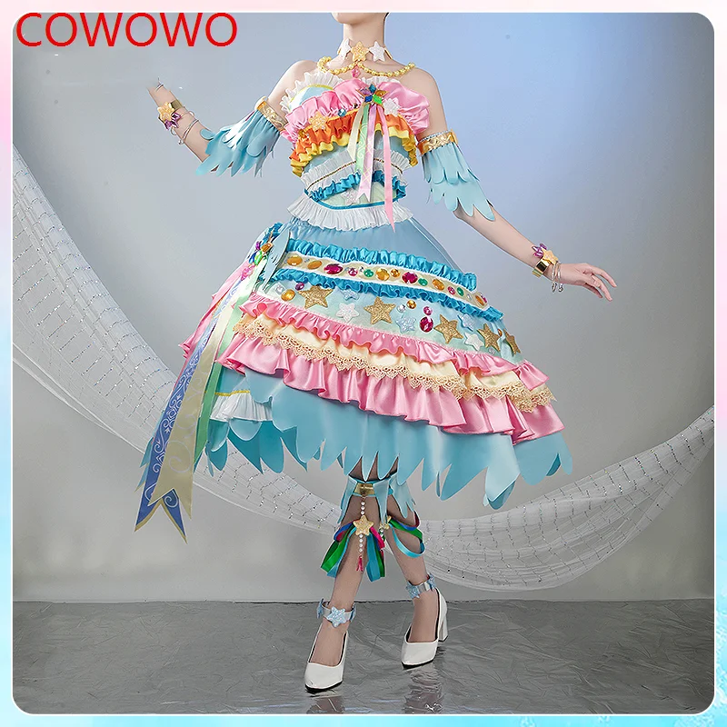 COWOWO Aikatsu! Series Hoshimiya Ichigo Gown Cosplay Costume Cos Game Anime Party Uniform Hallowen Play Role Clothes Clothing