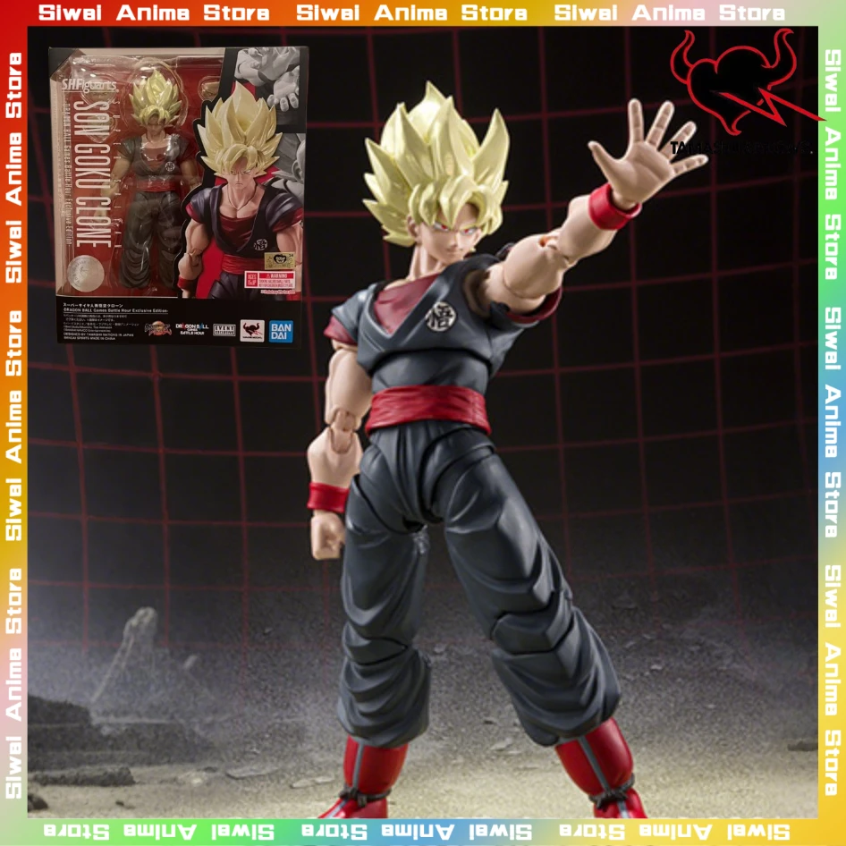 

Origina Bandai Dragon Ball Super Saiyan Son Goku Clone Man S.H.Figuarts аниме фигурка коллекция фигурка модель игрушки подарки