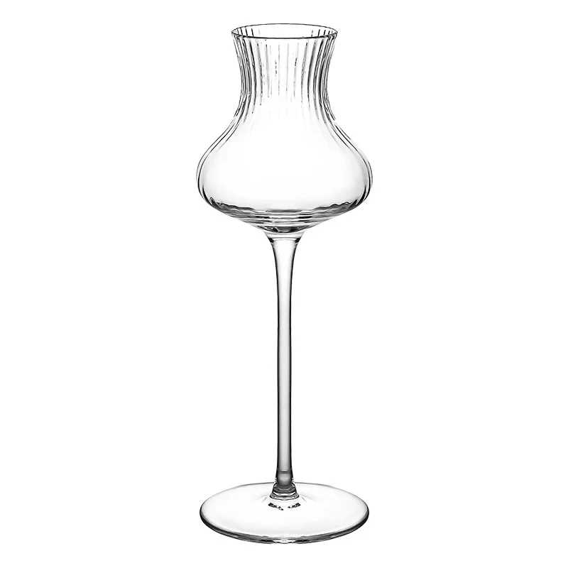 Handblown Barware Long Stem Wine Glasses 130ML lead-free Premium Crystal Cocktail Glassess, Champagne Coupe Glass,