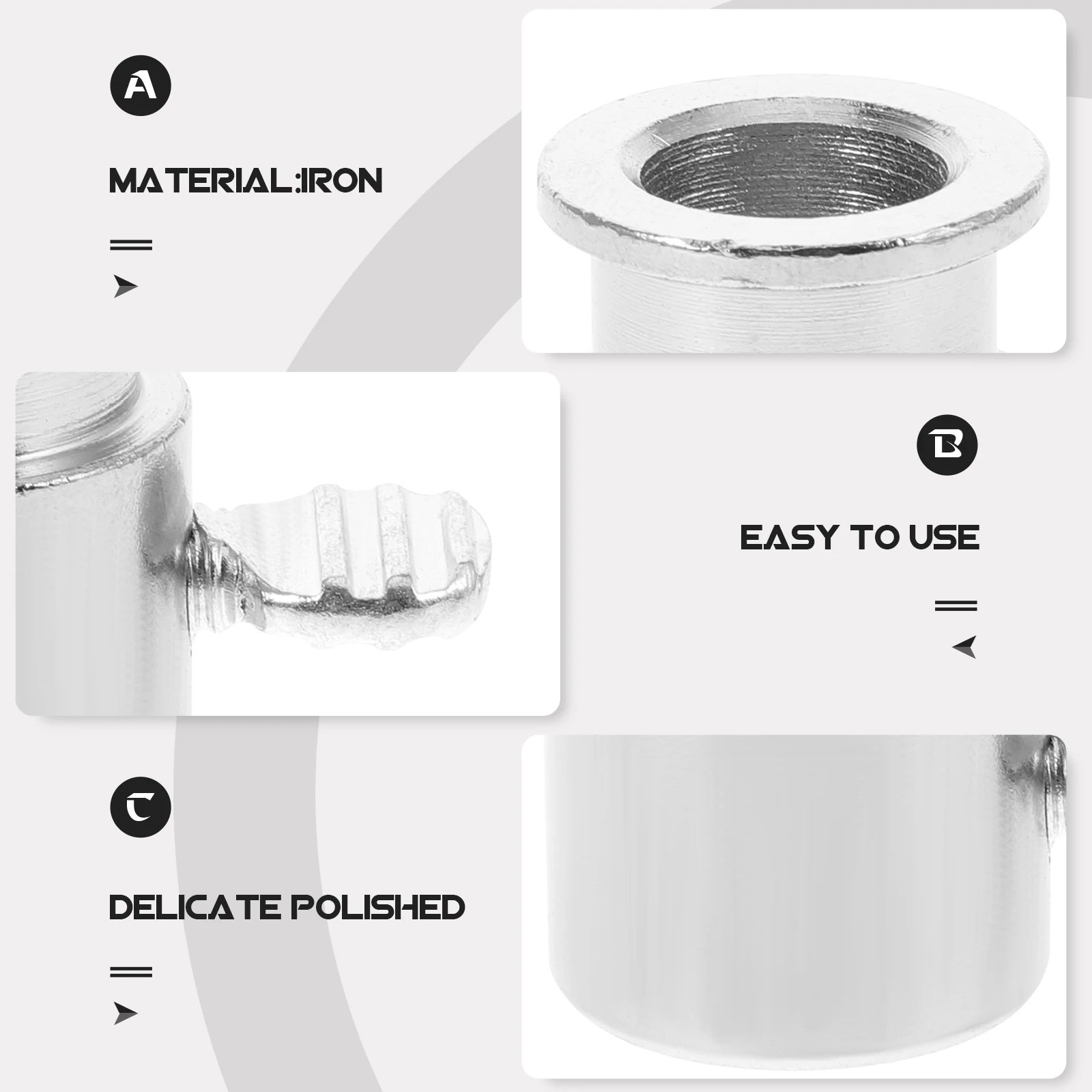 

Iron BBQ Limit Sleeves 4 Pcs Set Rotary Collar for Gas Oven Barbecue Accessories Durable Outdoor Cooking Tool