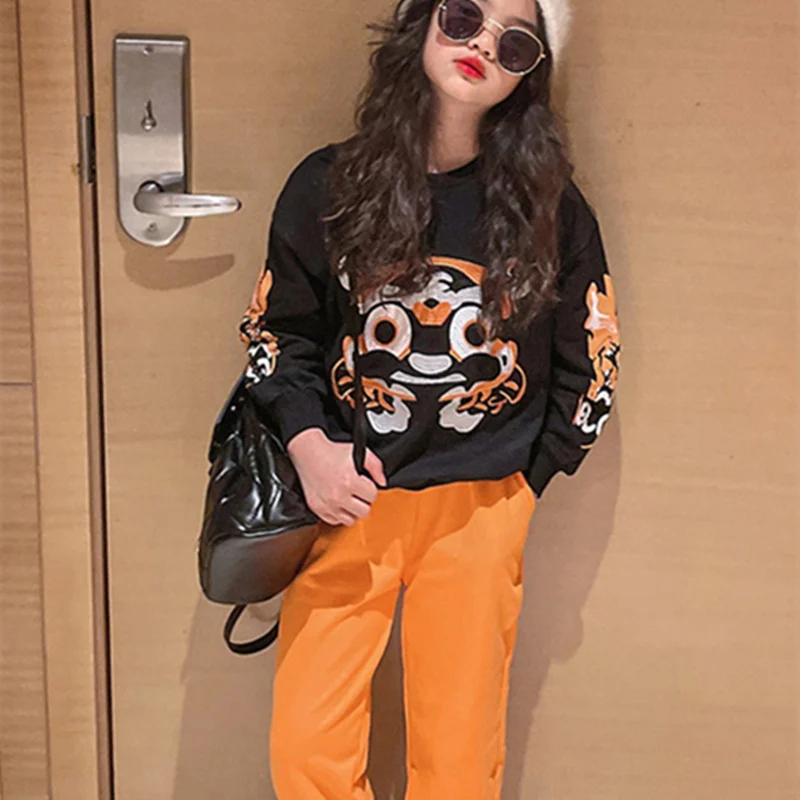 

Girls Suit Sweatshirts +Pants Cotton 2Pcs/Sets 2022 Stylish Spring Summer School Outfits Sports Sets Kid Baby Children Clothing