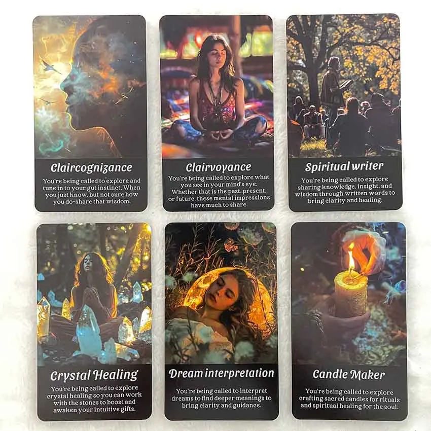 Tarot Deck Spiritual Gifts Oracle Cards 12x7cm,56-Cards Divination