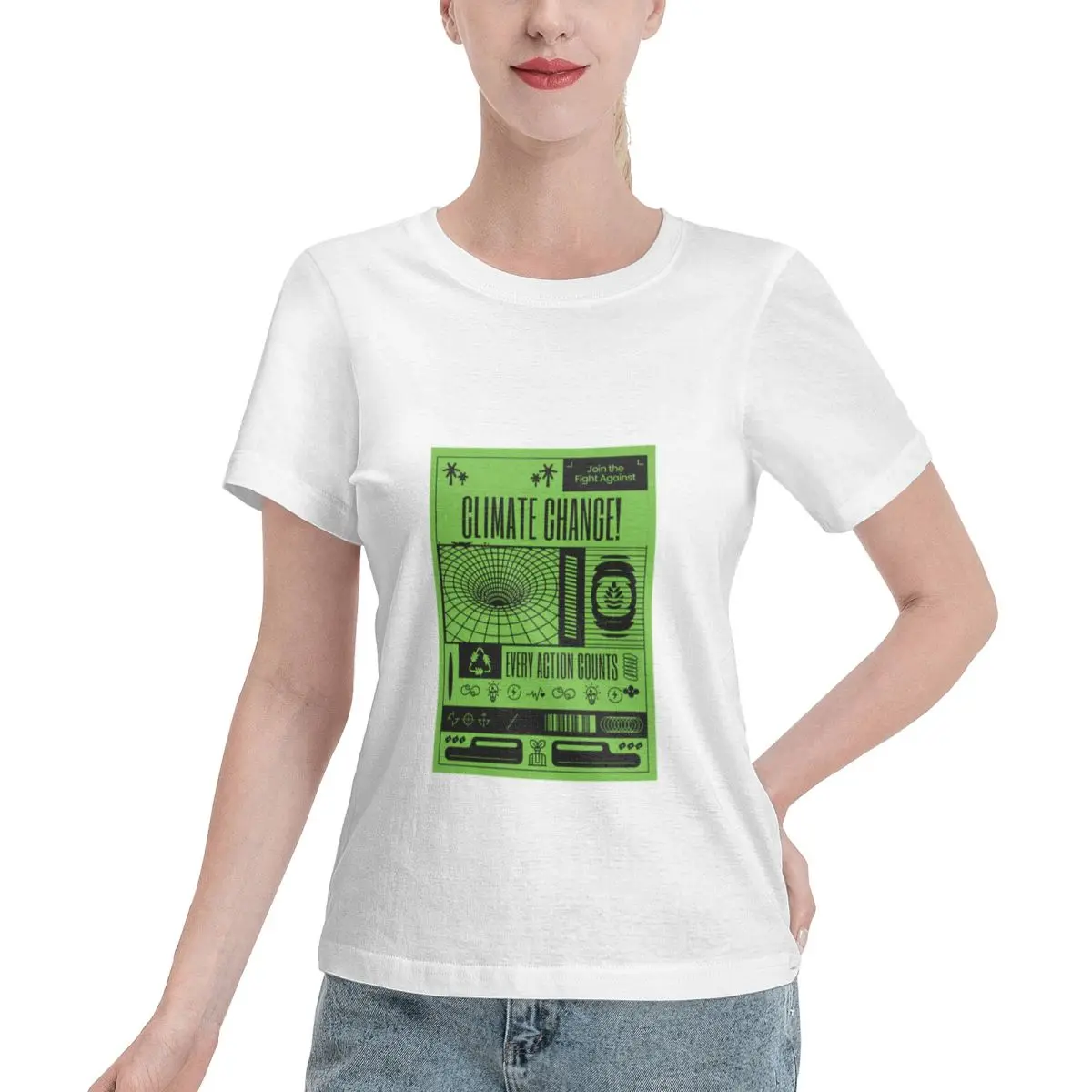 Discount Climate Change Women's T-shirt Holiday Casual Summer Women Top