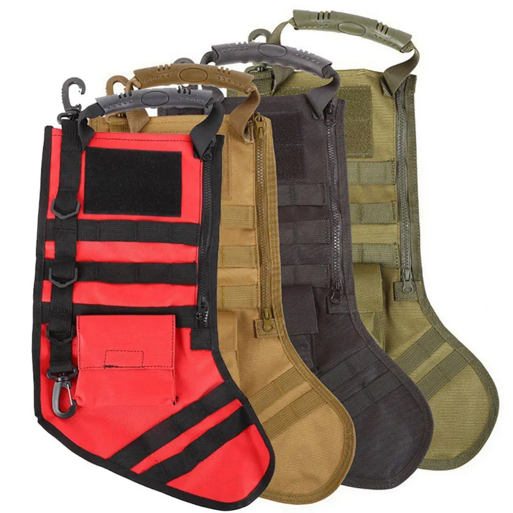 Molle Christmas Tactical Stocking Magazine Dump Drop Pouch Militar y Outdoor Hunting Storage Bag Xmas Gift Socks Pouch