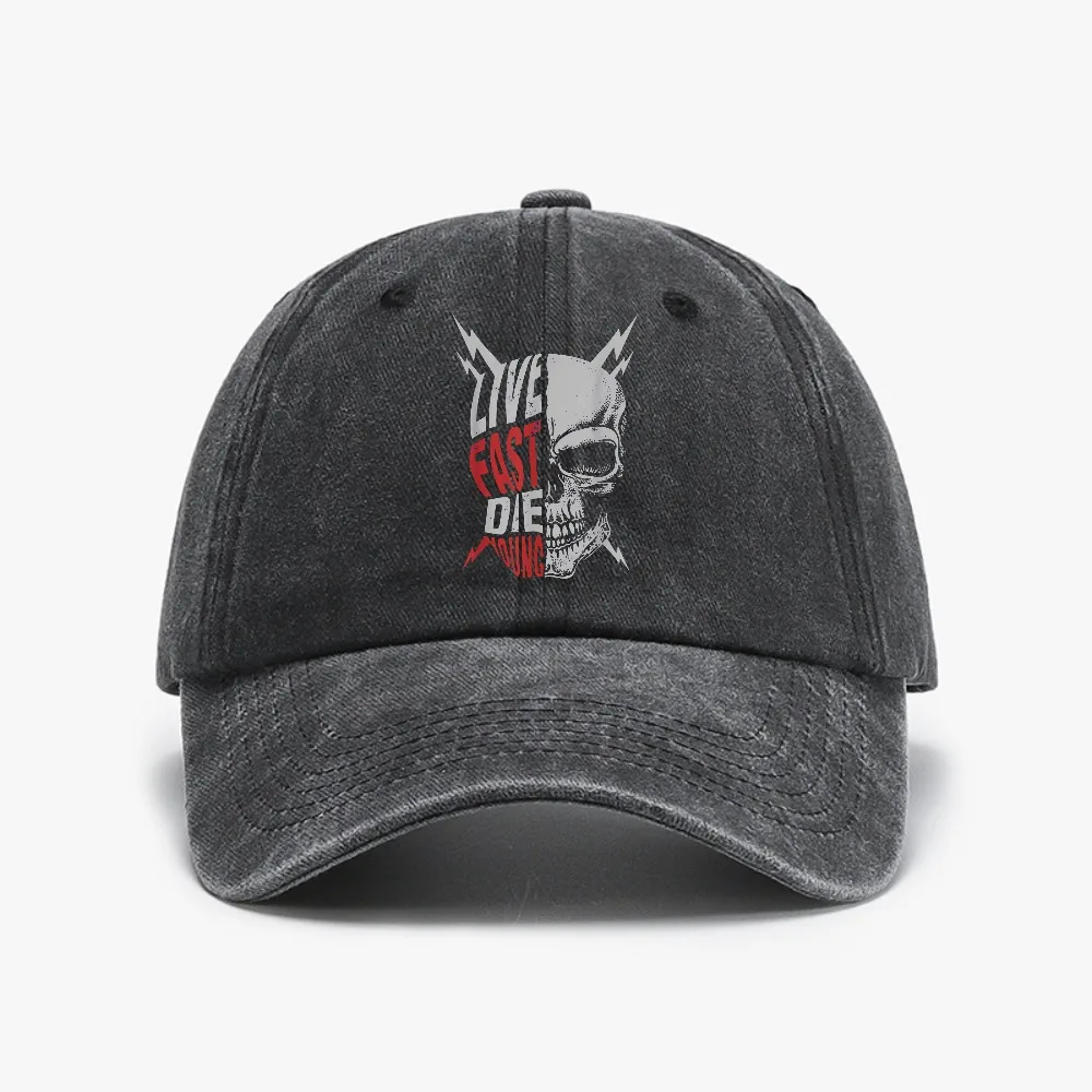 Live Fast Die Young Baseball Cap Fashion Adjustable outdoors sunhat Soft Top hats For Men women