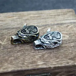 Nostalgia 1pcs Viking Wolf Head Slavic God Veles Bear Paw Charms For Bracelet Making Diy Jewelry