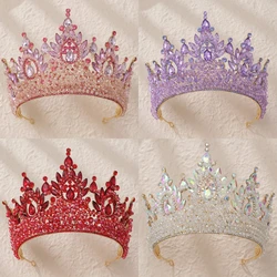 Luxury Diamond Crystal Heavy Crown Bridal Wedding Rhinestone Tiara Classic Bride Headpieces Hair Accessories Jewelry