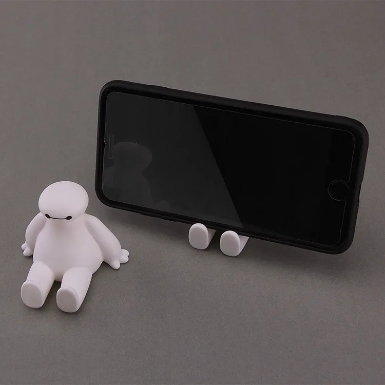 New Disney Baymax Mobile Phone Holder Lazy Stand Table Desk Night Light Glowing Cartoon Anime Figure Big Hero Doll Model Holders