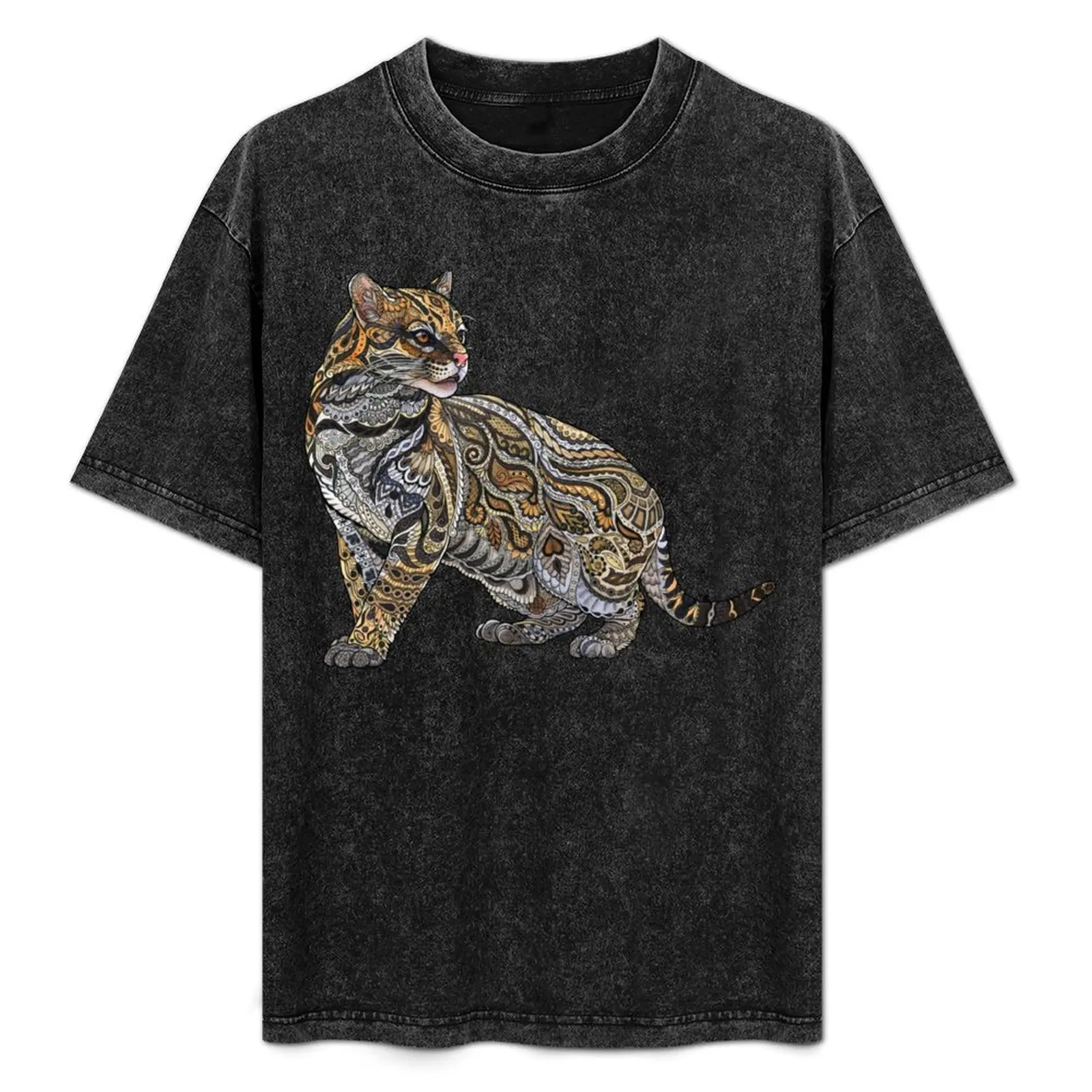 

Ocelot T-Shirt Plus Size Basic Cotton T-Shirt