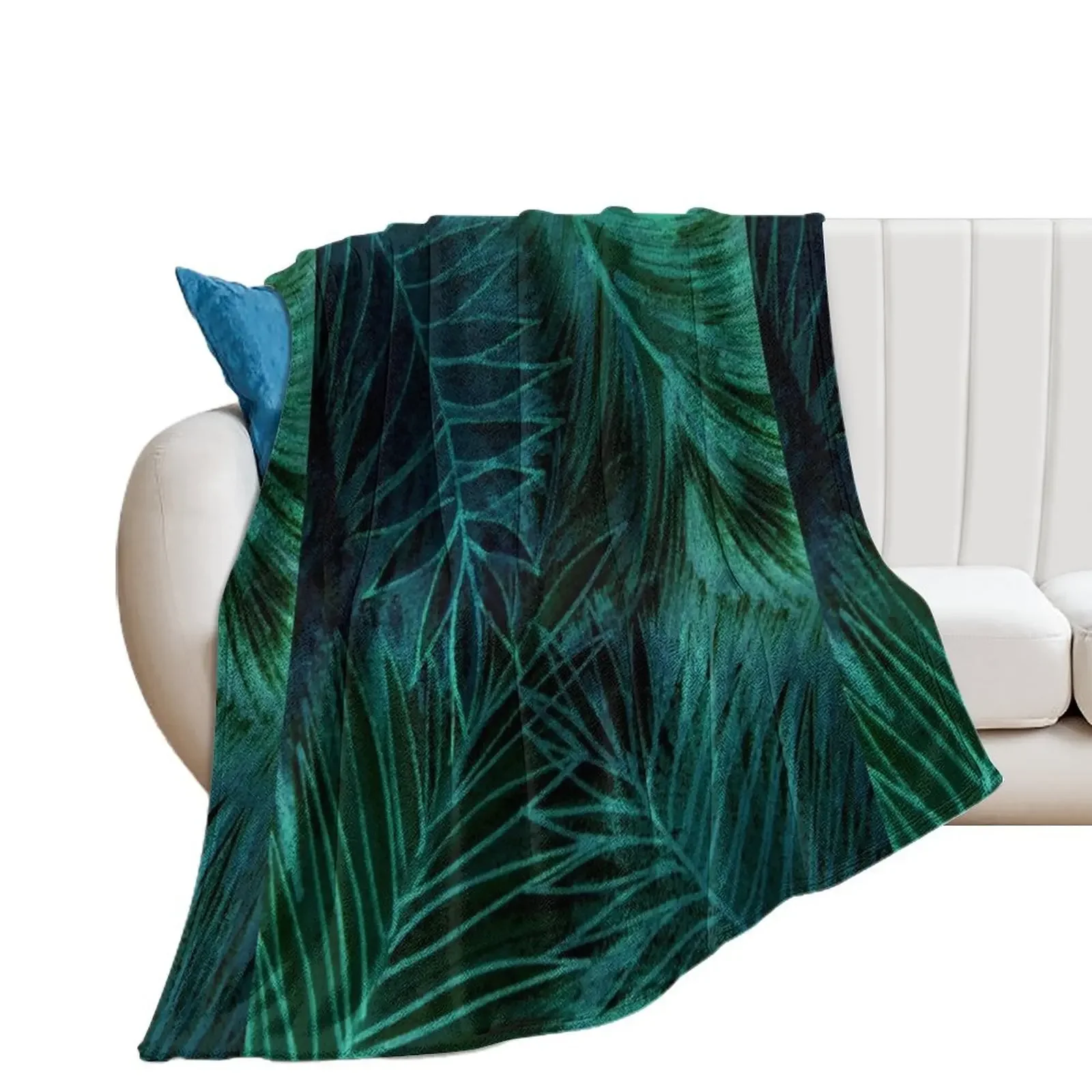 

EXOTIC JUNGLE TROPICAL PRINT , PASTEL ABSTRACT Throw Blanket Bed linens Blankets Sofas Of Decoration Blankets