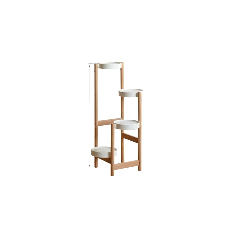 All solid wood flower stand, living room shelf shelf, balcony flower pot stand bracket