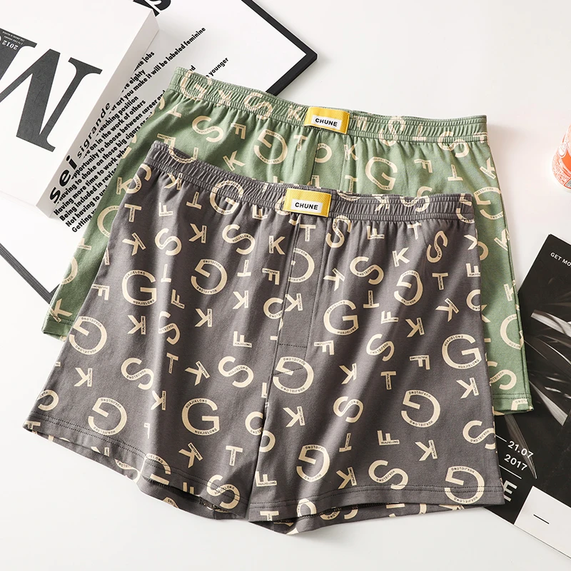 3-pack men's underwear men's boxers youth sports shorts breathable pure cotton loose boxer briefs personality men's  briefs