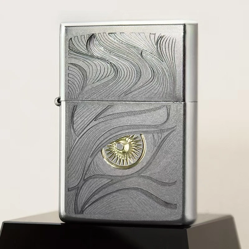 2026 Zorro Copper Shell Carved Small Tail Dragon Turtle Oil Lighter, High-quality Metal High-end Gift Smoking Gadget for Men