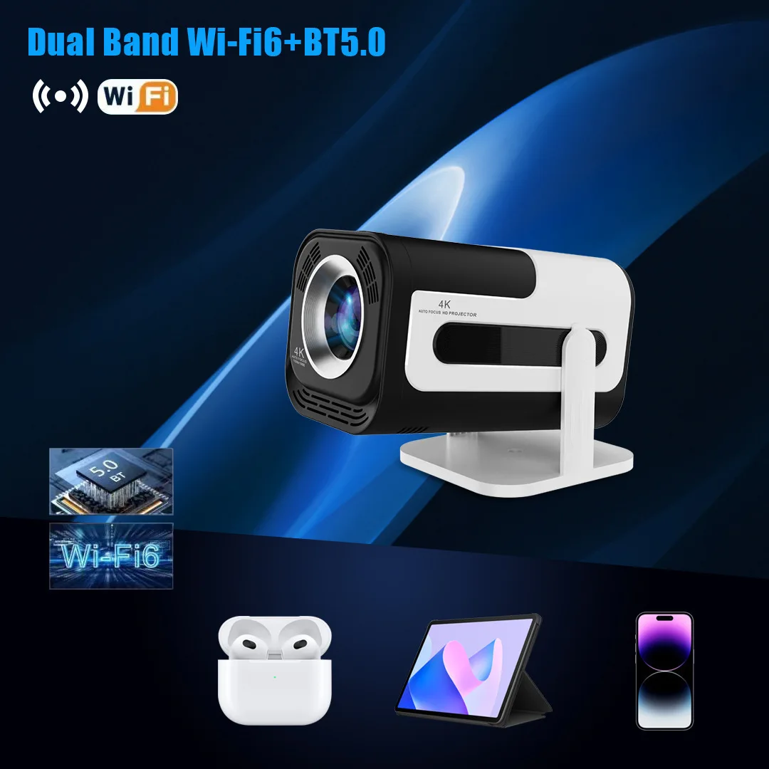 4K HD 720P living room wall projection, wireless mobile phone screen projection, portable projector