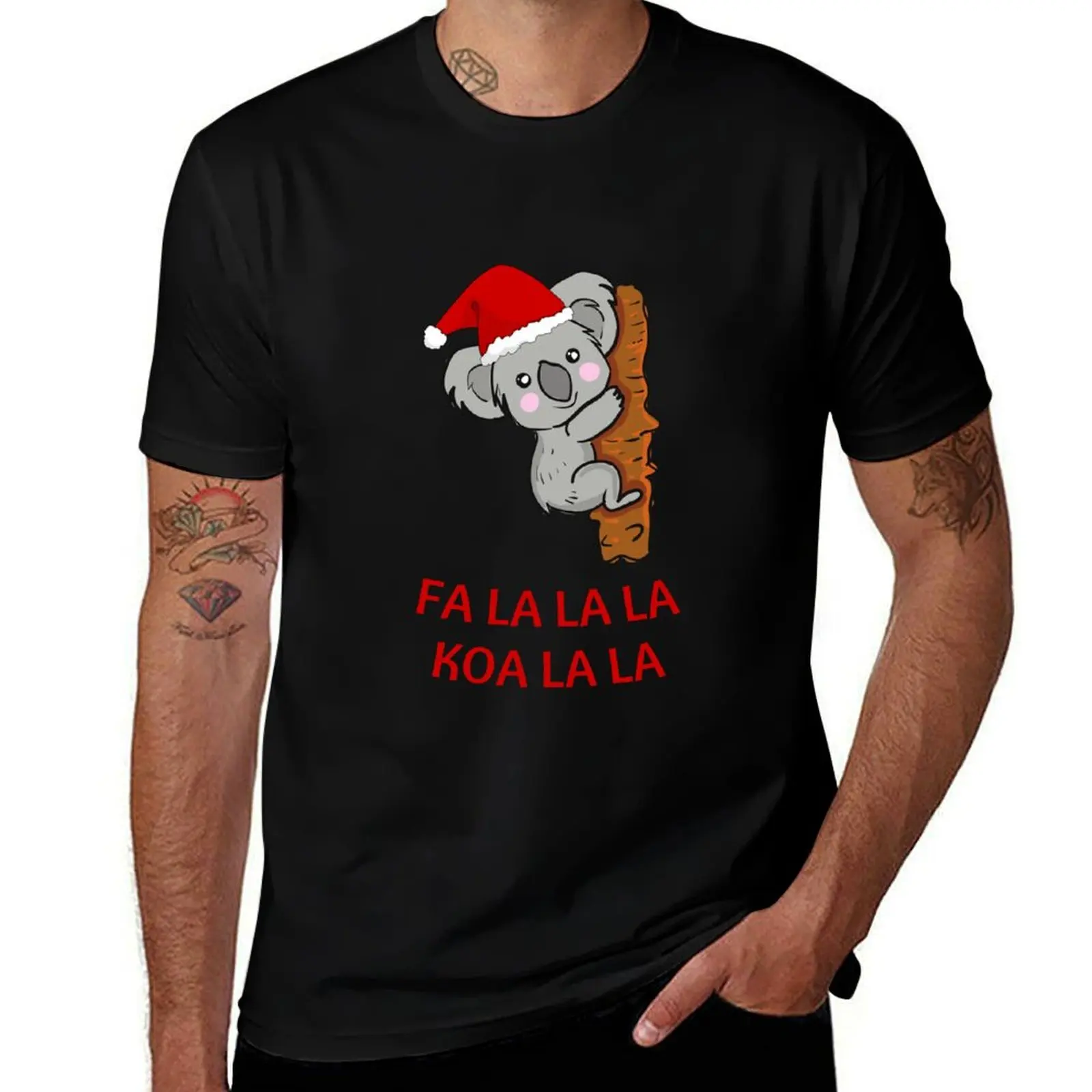 

Australian Christmas Merry Aussie Christmas Koa la la T-Shirt t shirt custom print funny t shirts man t shirt man plain T-shirt