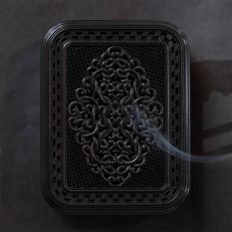 sandalwood burner box incense burner insert holder tray mahogany storage box
