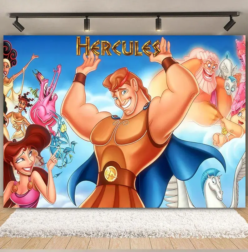 Hercules Tapestry Theme Birthday Party Background Decoration Customize Backdrop Baby Shower Banner Kid Room Photography Props