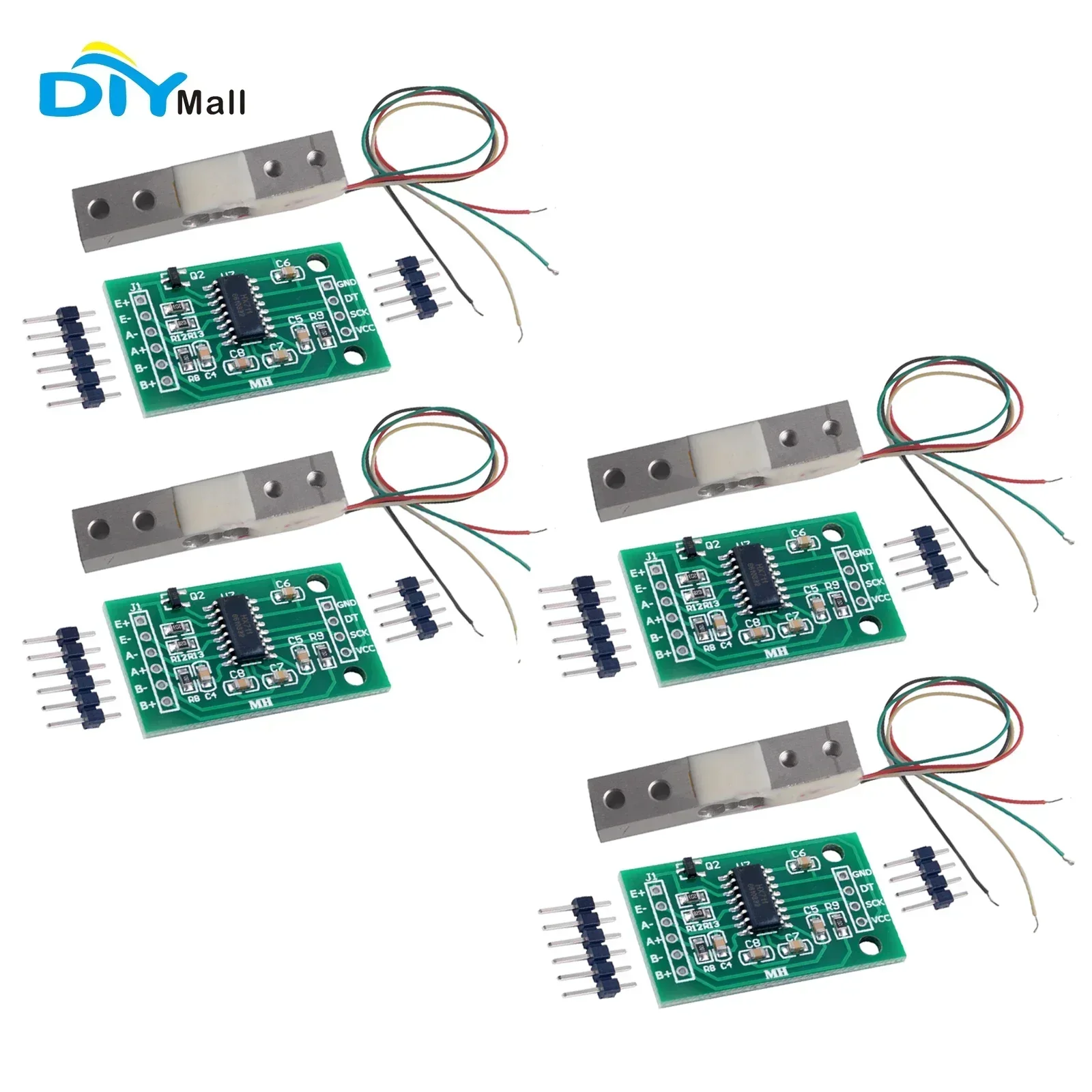 DIYmall 500G Balanza electrónica Sensor de pesaje de aleación de aluminio y módulo AD de pesaje