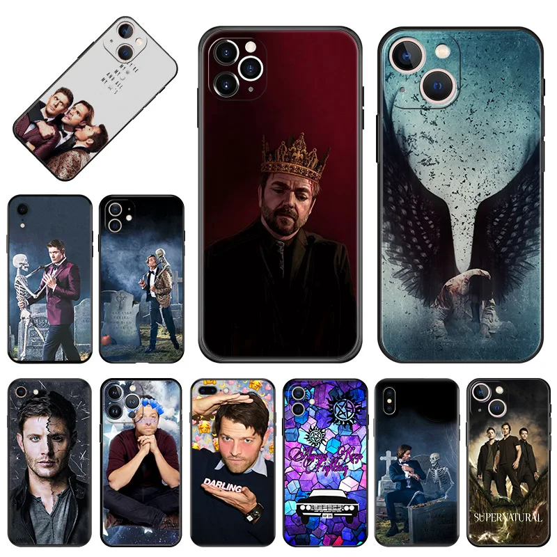 Soft Phone Cases For iPhone 15Pro 14 13 Pro Max 12 11 Mini 7 8 15 Plus SE XS X XR Supernatural We Are Home Black Matte Cover