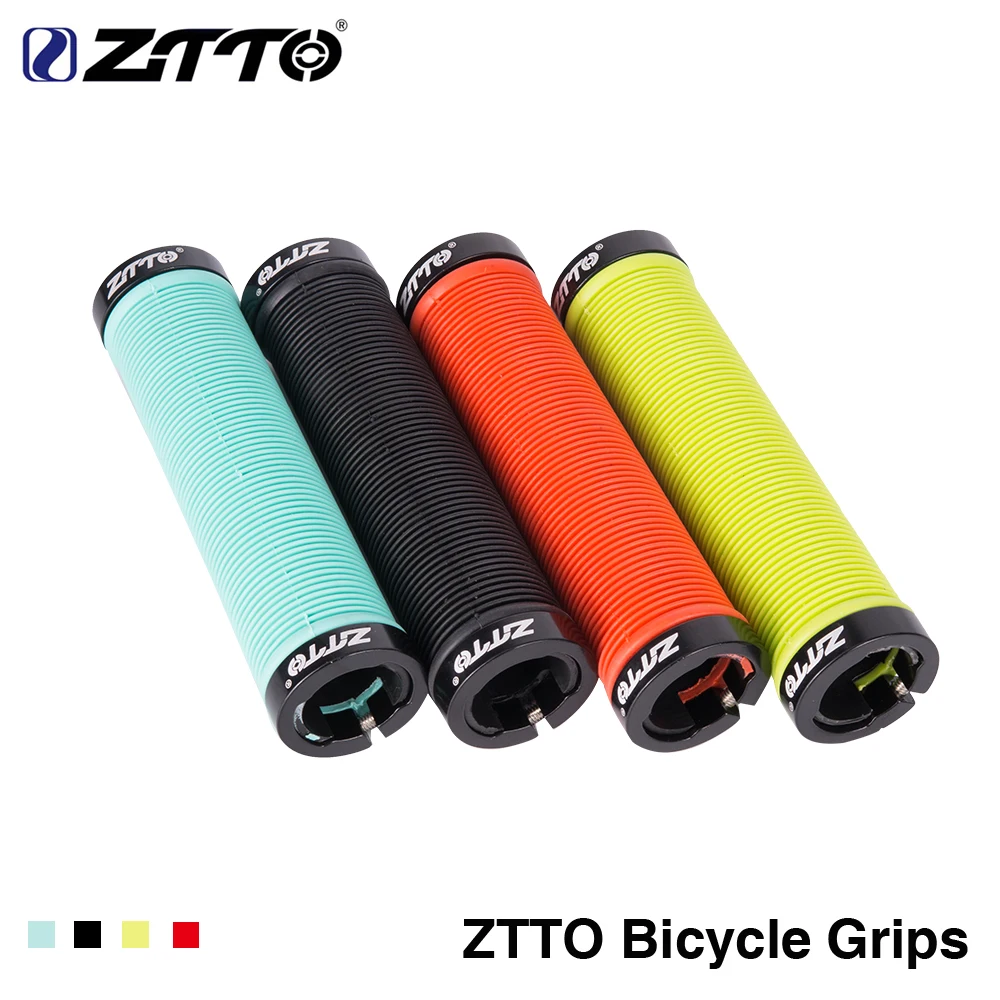 1Pair ZTTO MTB Handlebar Grips Silicone Gel Lock on Anti slip Grips for MTB Folding Bike Skull design bicycle parts AG15